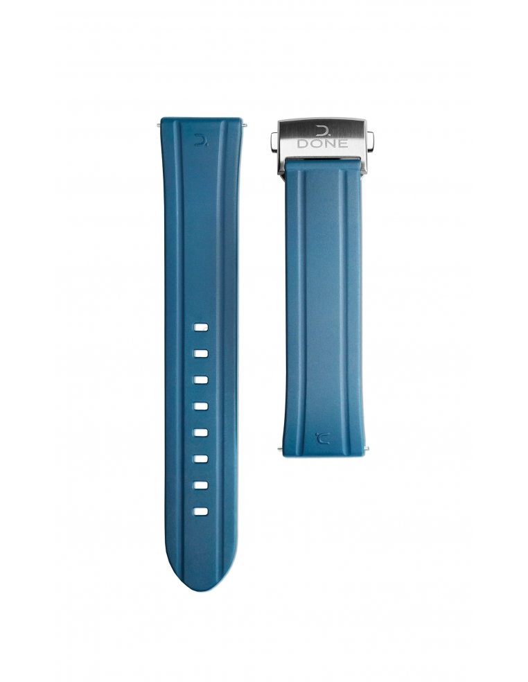 BRACELET 20/18 - BLUE FKM RUBBER - FOLDING CLASP